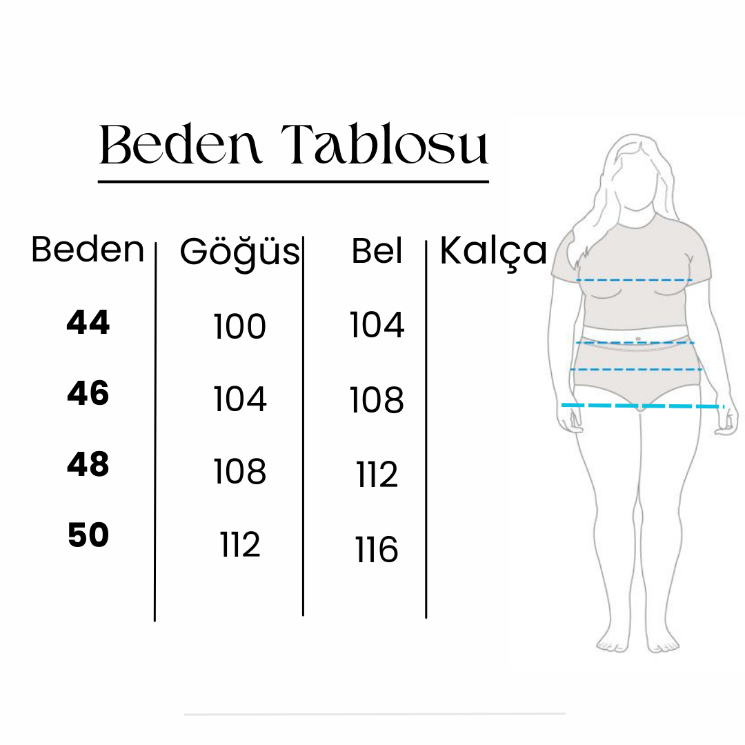 Siyah Varak Baskılı Büyük Beden Bluz