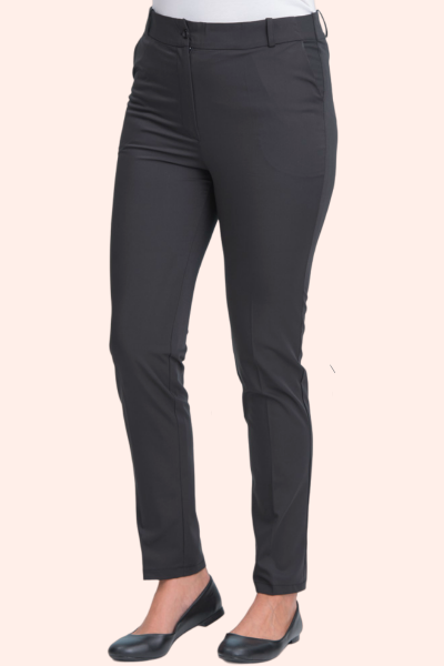 Yüksek Bel Siyah Dar Paça Büyük Beden Pantolon