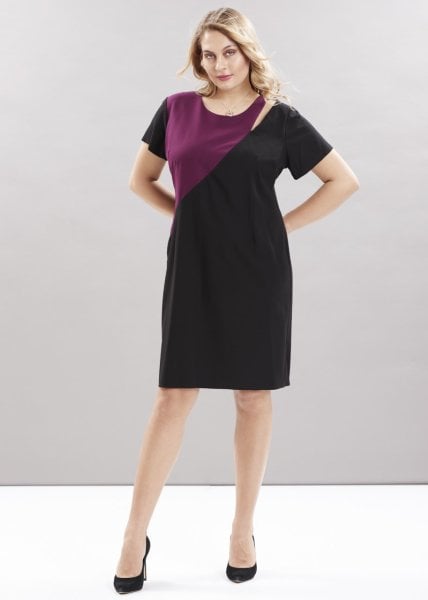 Mürdüm Siyah Kombin Büyük Beden Elbise