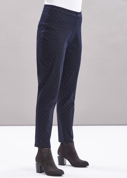 Yüksek Bel Lacivert Büyük Beden Pantolon